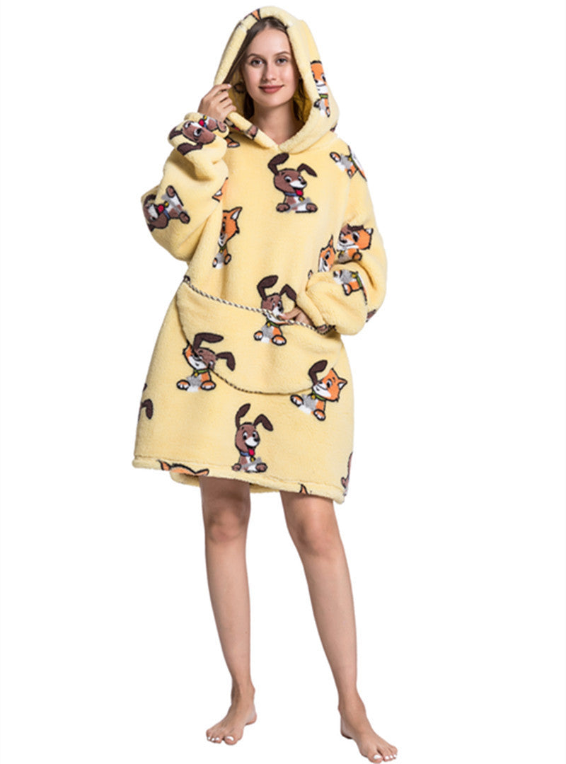 Lazy Thickened Blanket Hoodie