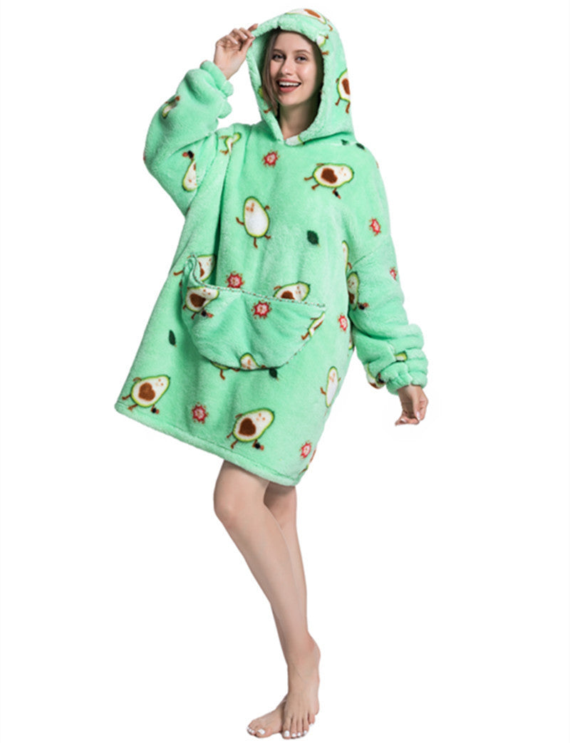 Lazy Thickened Blanket Hoodie