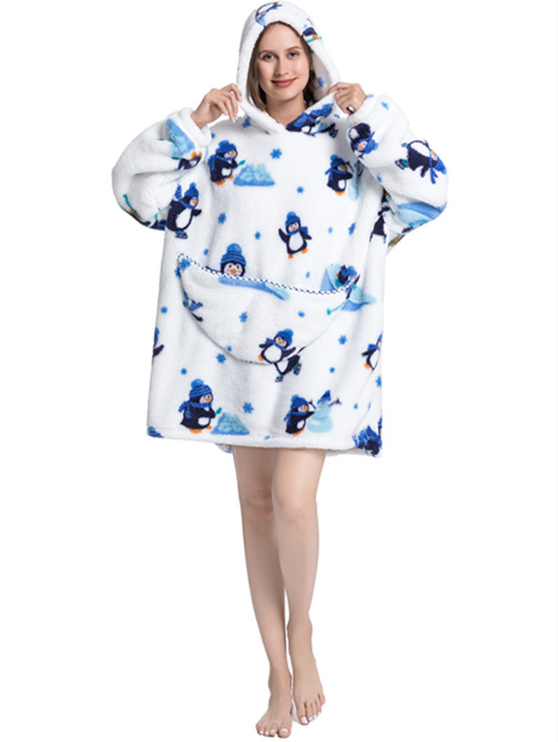 Lazy Thickened Blanket Hoodie